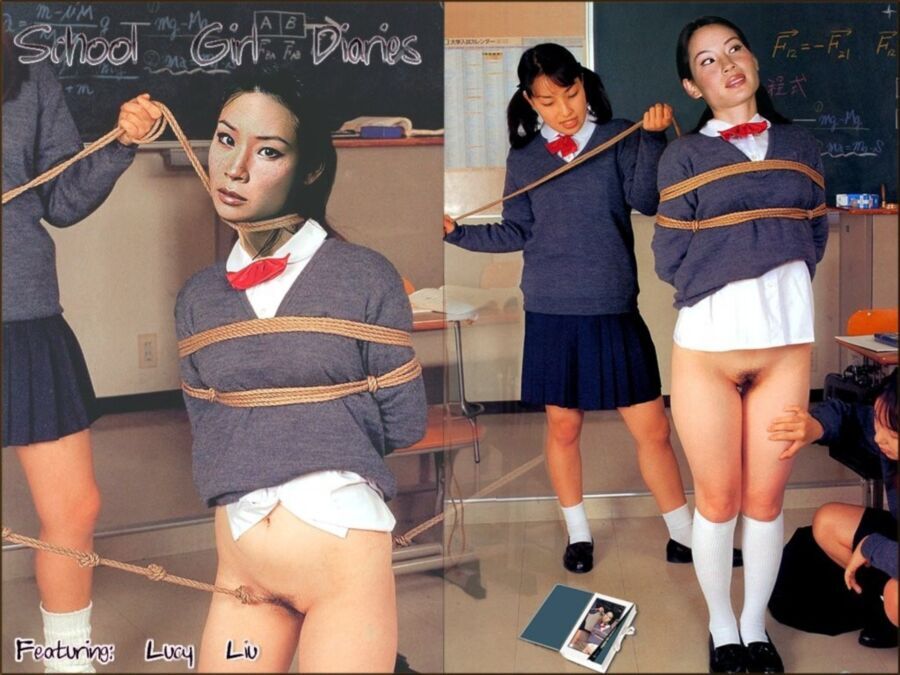 Free porn pics of Chained angels - Lucy Liu bondage fakes 7 of 7 pics