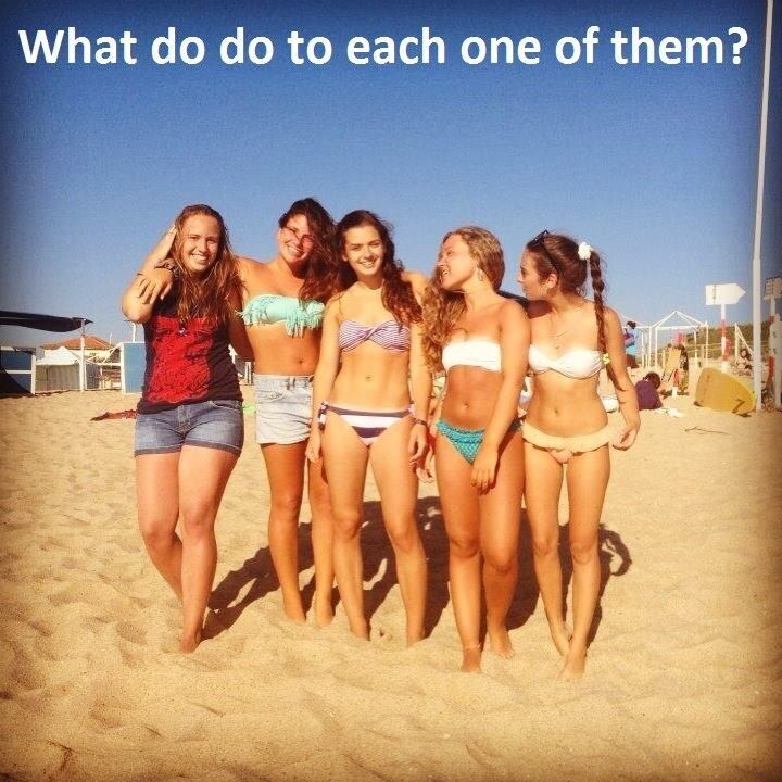 Free porn pics of Bikini tough decisions...Choose one cow and say why 8 of 8 pics