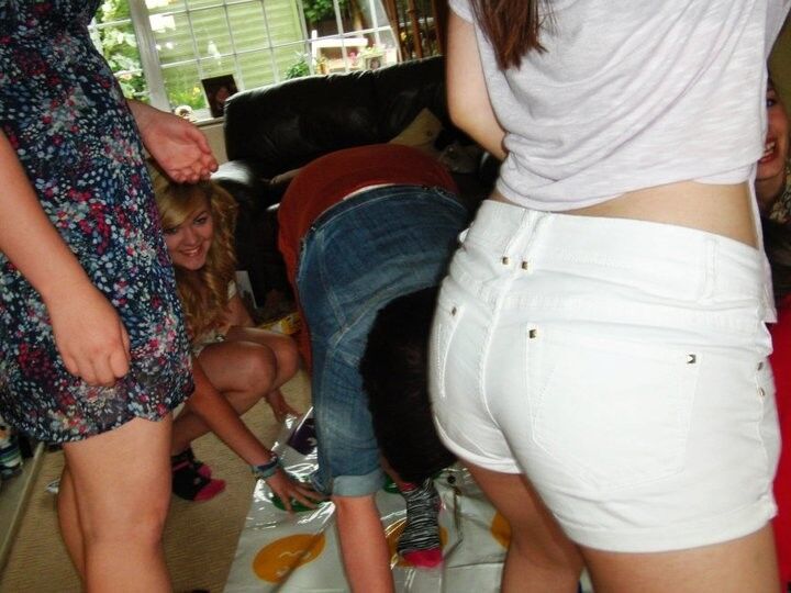 Free porn pics of UK Teens Playing Twister - Ass In The Air 7 of 41 pics