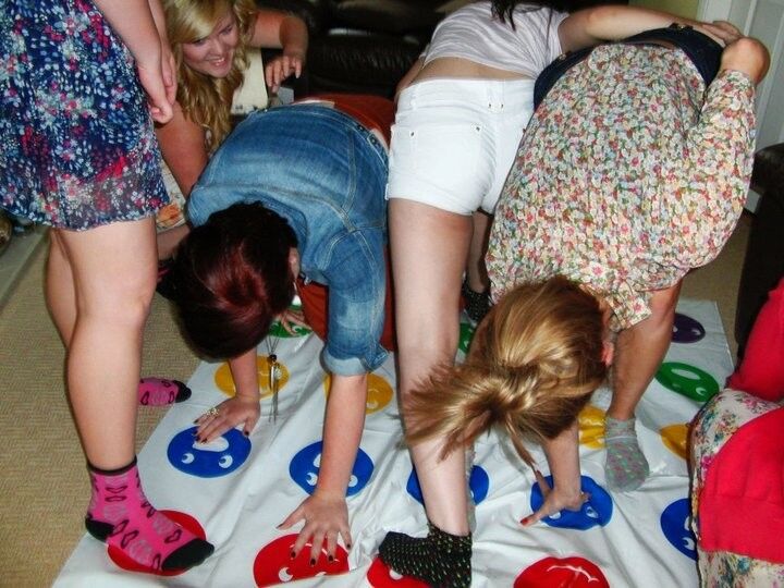 Free porn pics of UK Teens Playing Twister - Ass In The Air 2 of 41 pics