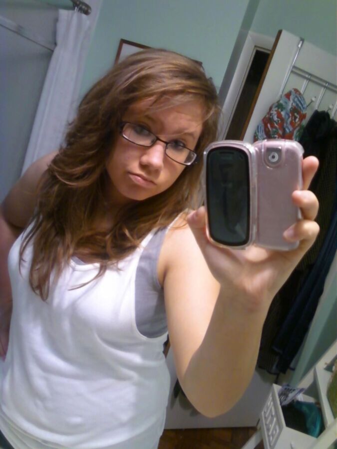 Free porn pics of Nerdy teen in glasses 3 of 59 pics