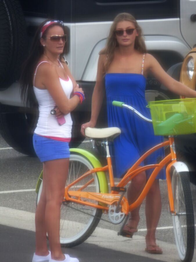 Candid Street Photos Hotties with bike 4 of 10 pics