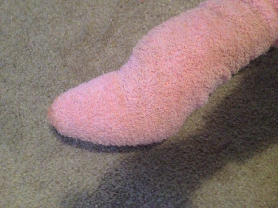 Free porn pics of Fuzzy sock covered dildo 1 of 8 pics
