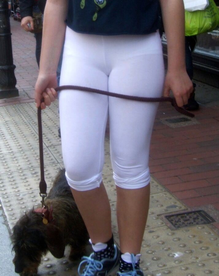 Free porn pics of Candid Teen 22 - Tight White Leggings 2 of 37 pics