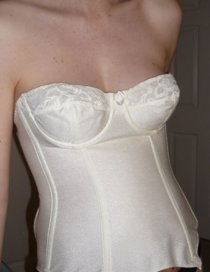 Free porn pics of Whore in a white corset 4 of 31 pics