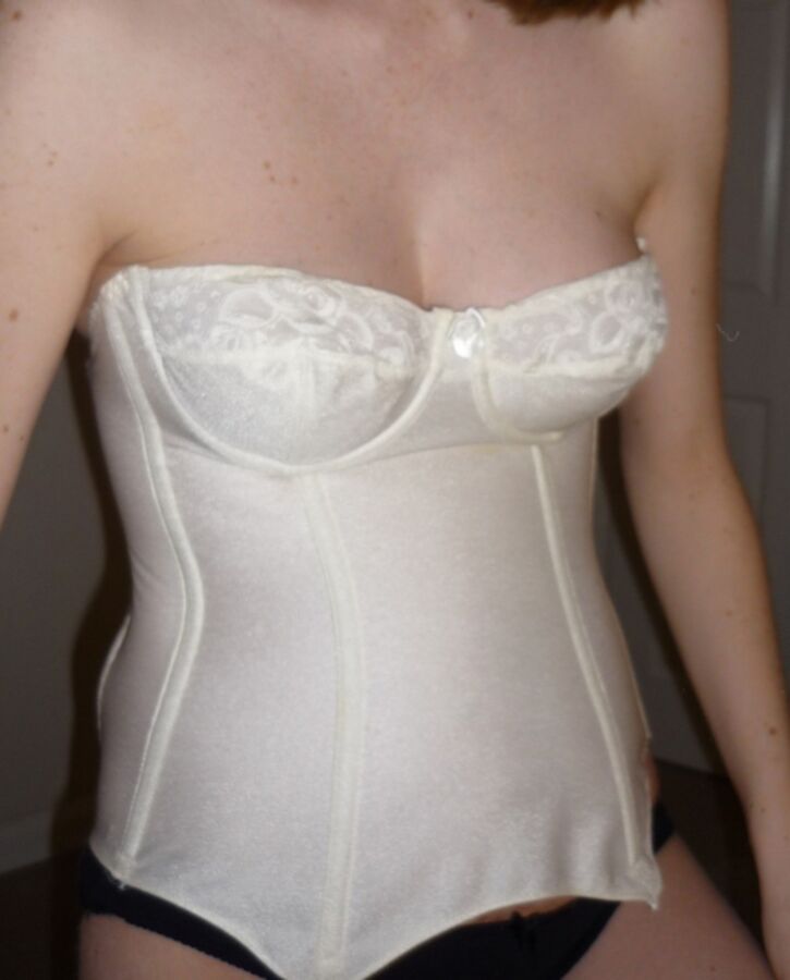Free porn pics of Whore in a white corset 1 of 31 pics