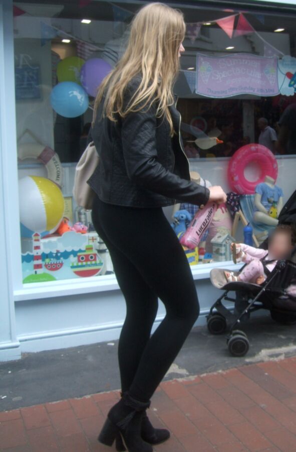 Free porn pics of Candid 27 - Young Blonde in Tight Leggings 15 of 33 pics