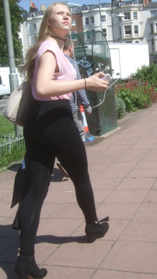 Free porn pics of Candid 27 - Young Blonde in Tight Leggings 21 of 33 pics