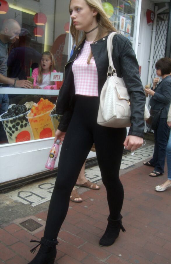 Free porn pics of Candid 27 - Young Blonde in Tight Leggings 1 of 33 pics