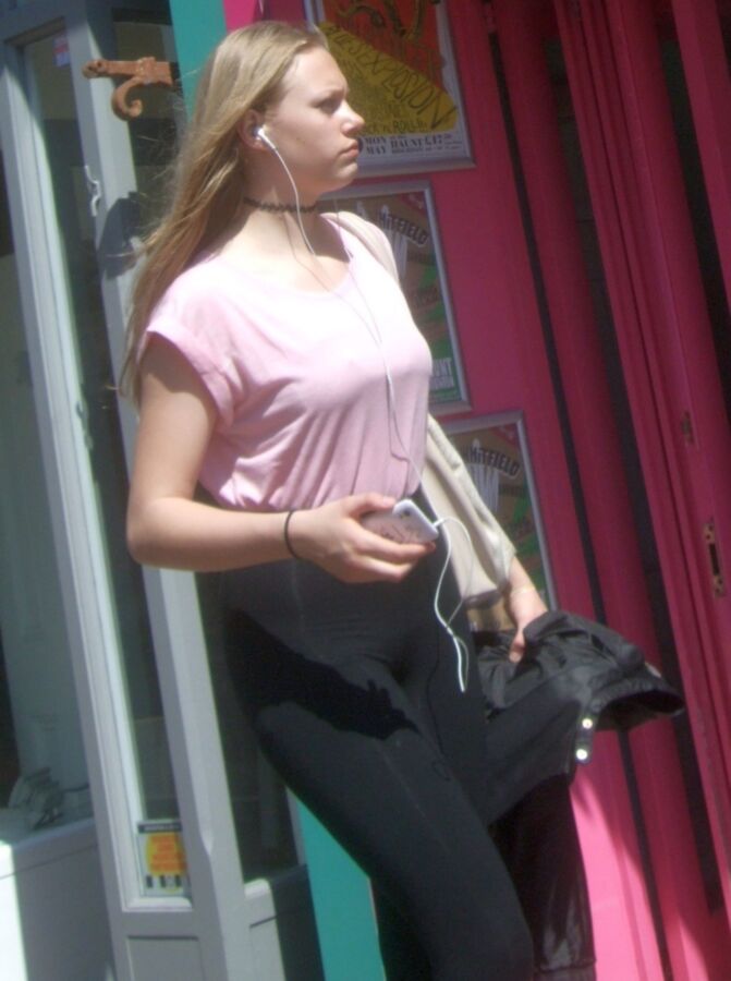 Free porn pics of Candid 27 - Young Blonde in Tight Leggings 20 of 33 pics