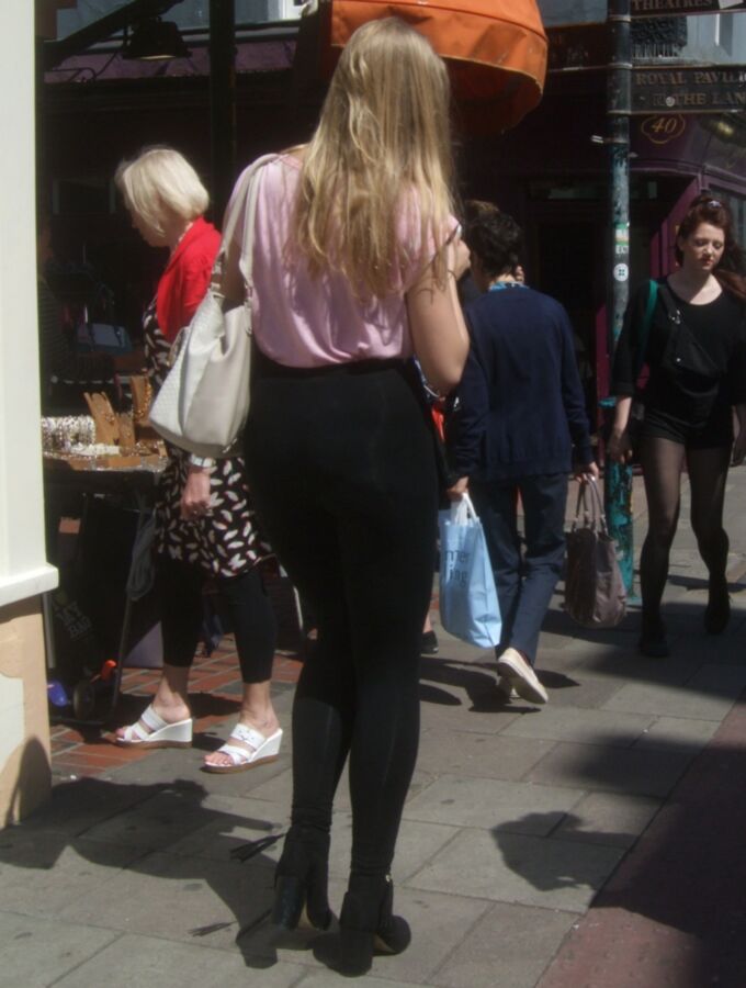 Free porn pics of Candid 27 - Young Blonde in Tight Leggings 6 of 33 pics