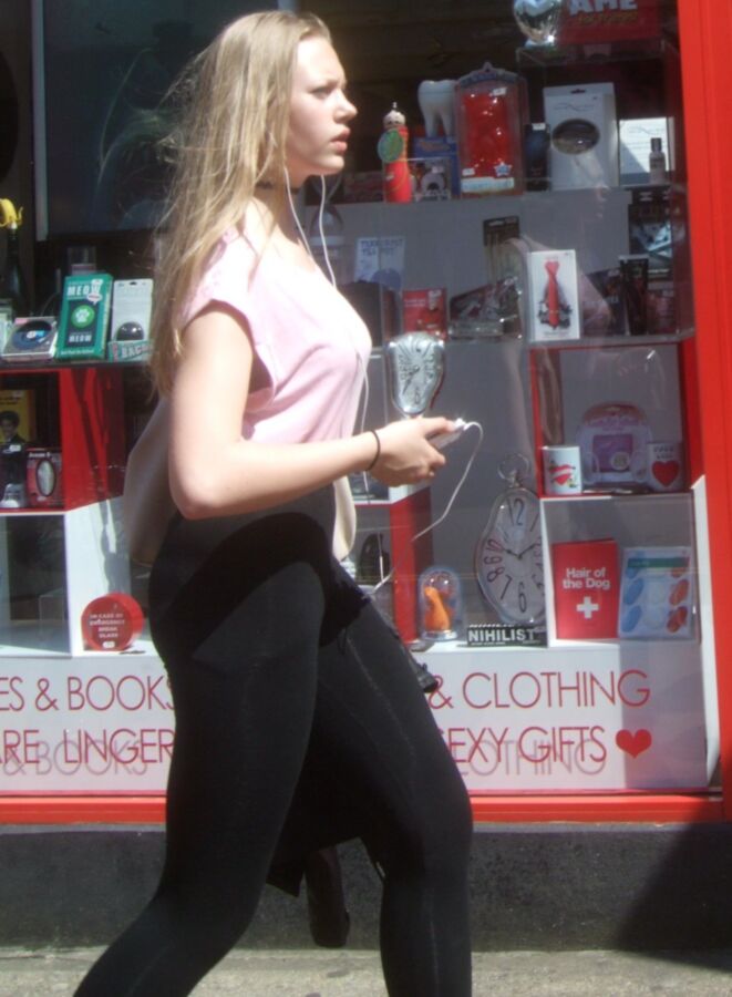 Free porn pics of Candid 27 - Young Blonde in Tight Leggings 8 of 33 pics