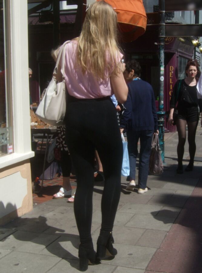 Free porn pics of Candid 27 - Young Blonde in Tight Leggings 7 of 33 pics