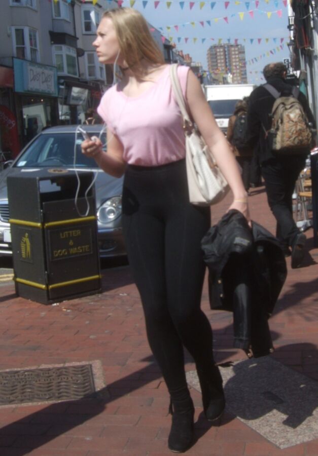 Free porn pics of Candid 27 - Young Blonde in Tight Leggings 4 of 33 pics